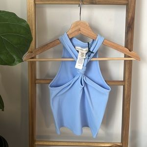 Powder Blue Happily Grey Cropped Top